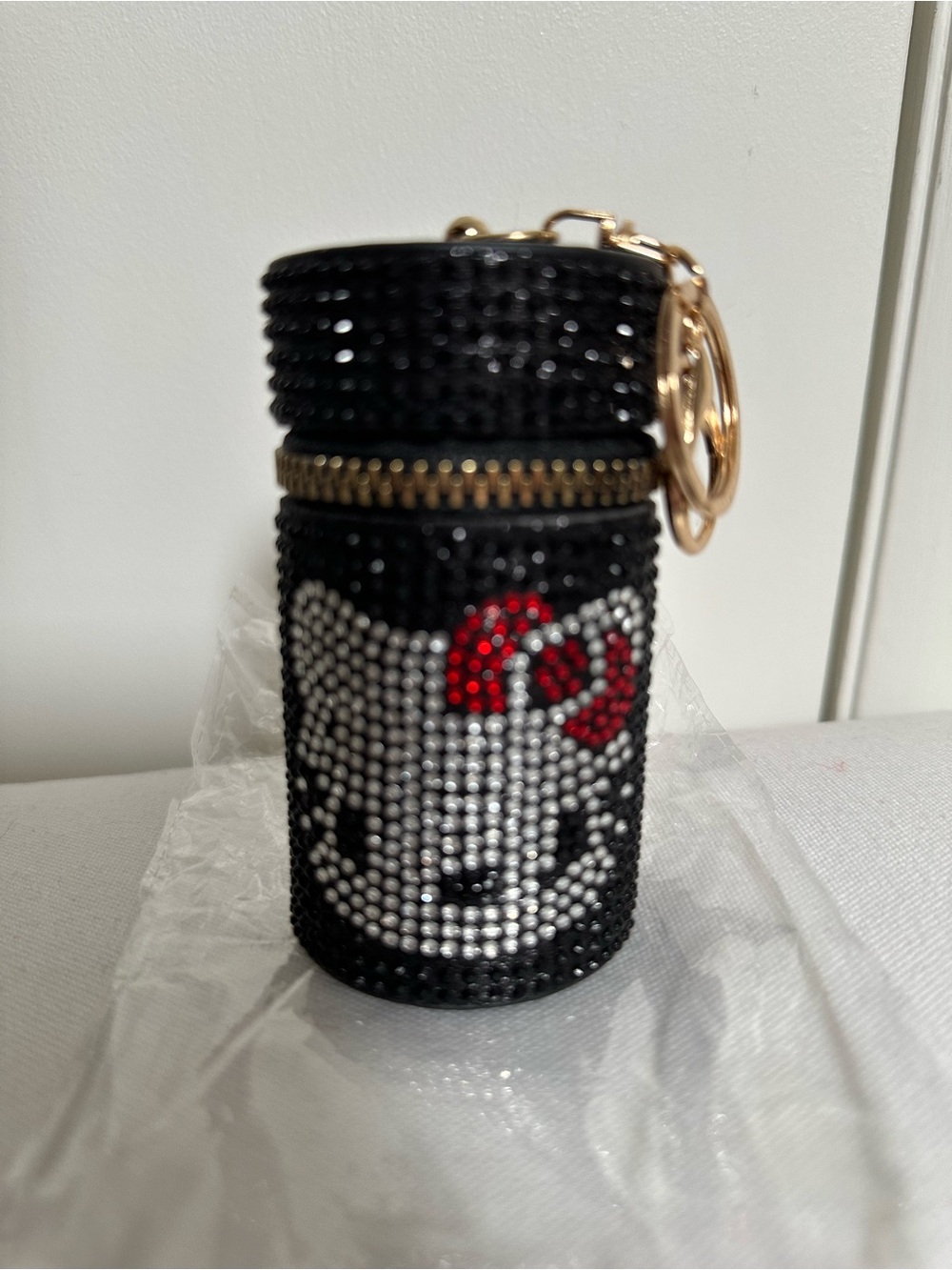 Black Crystal Hello Kitty multi Case Keychain